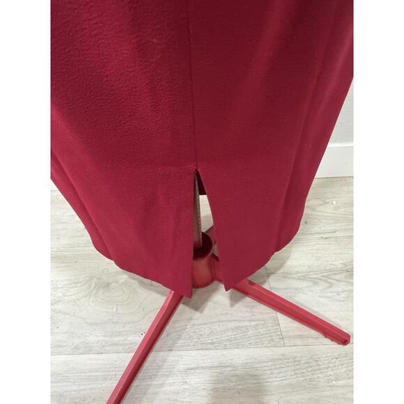 Dress The Population Eve Sweetheart Twist Front Cocktail Midi Sheath Dress Red - Picture 5 of 8